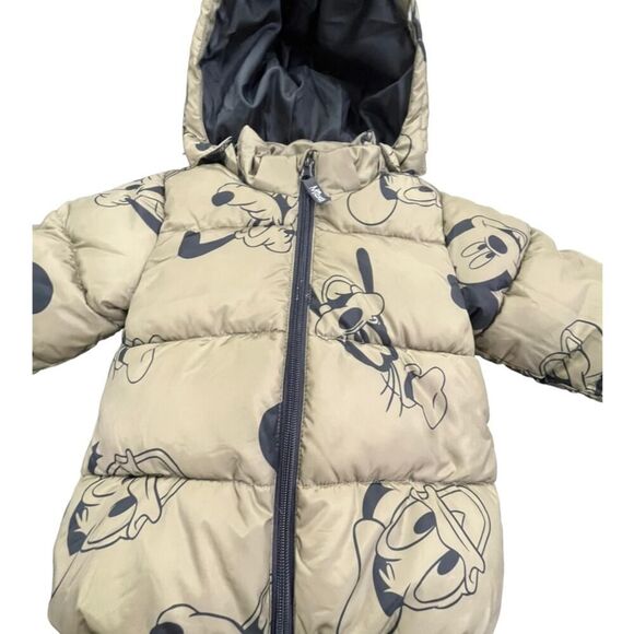 Disney H&M Brown Puffer Jacket Size 24 Months - Picture 4 of 7